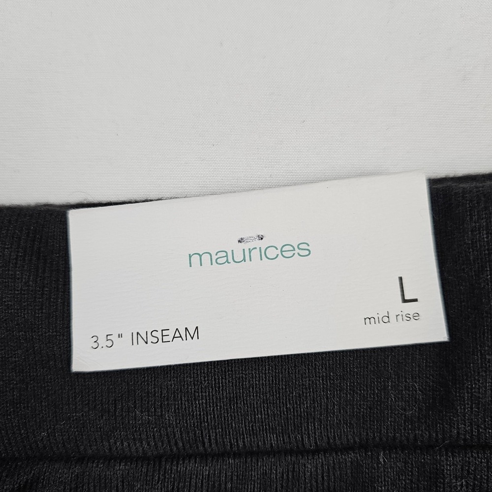 Maurices Shorts Super Soft Black Elastic Waist Knit New Womens L - Picture 2 of 4